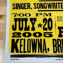 Willie Nelson - 2005 Franks Brothers Poster Kelowna, BC Gig Posters