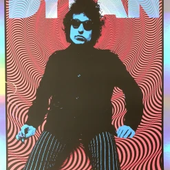 Bob Dylan - 2020 Carl Glover Poster Art Print Rainbow FOIL 420 Posters