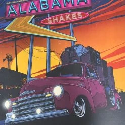 Gig Posters Alabama Shakes - 2015 Vance Kelly Poster Cary, NC Booth Amph