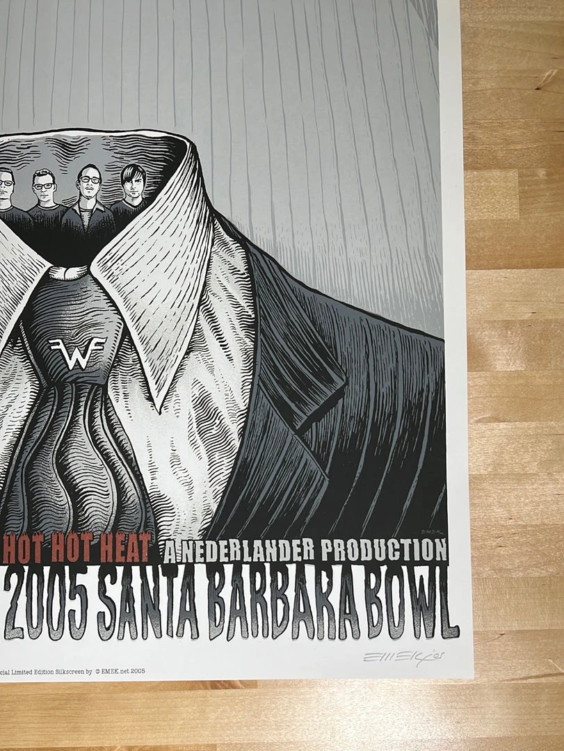 Gig Posters Weezer - 2005 EMEK Poster Santa Barbara Bowl, CA 7 Gig Posters Weezer - 2005 EMEK Poster Santa Barbara Bowl, CA