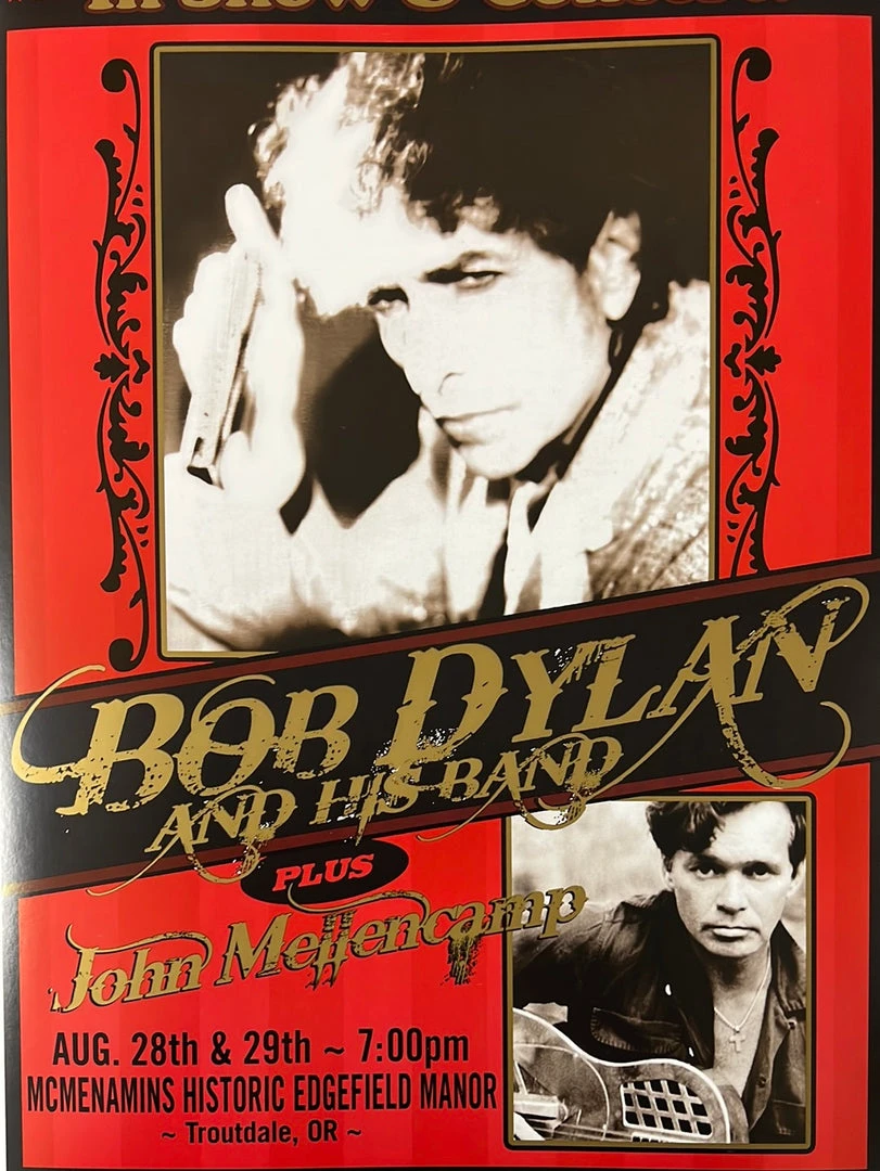 Gig Posters Bob Dylan - 2010 Geoff Gans Poster Troutdale, OR John Mellencamp 3 Gig Posters Bob Dylan - 2010 Geoff Gans Poster Troutdale, OR John Mellencamp
