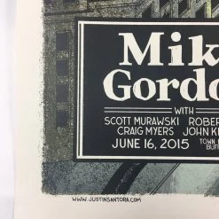 Mike Gordon - 2015 Justin Santora Poster Buffalo, NY The Town Ballroom