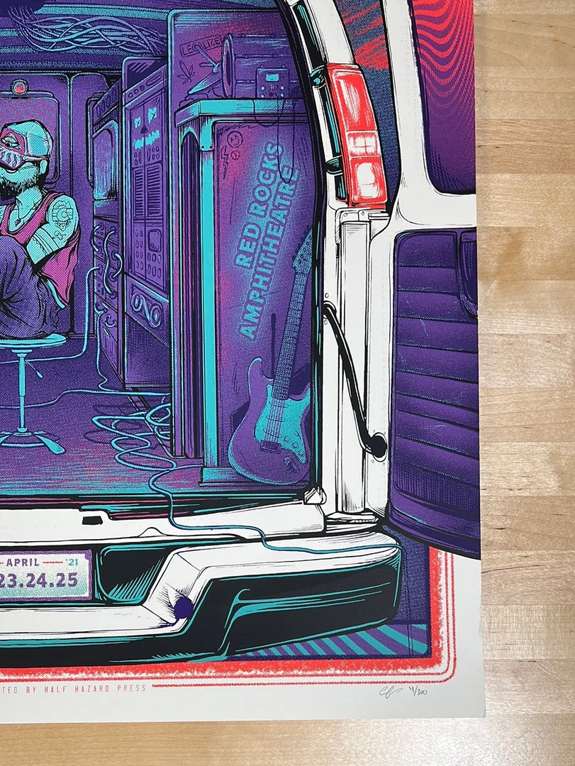 Half Hazzard Press Colorado Lotus - 2021 Half Hazard Poster Red Rocks, Morrison, CO 7 Half Hazzard Press Colorado Lotus - 2021 Half Hazard Poster Red Rocks, Morrison, CO