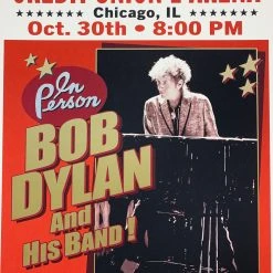Bob Dylan - 2019 Geoff Gans Poster Chicago UIC Credit Union 1 Arena