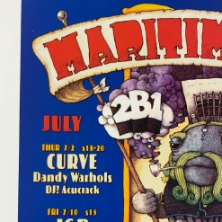 Dave Huckins MHP 48 July - 1998 Poster Maritime Hall San Fran 1st Gig Posters