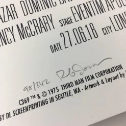 Jack White C369 N2 - 2018 Rob Jones Poster London, ENG Eventim Apollo