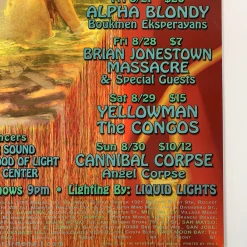 Carolyn Ferris Gig Posters MHP 50 Maritime Hall - 1998 Poster August Blink-182, SCI, Leftover Salmon San Fran 1st