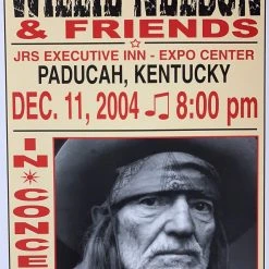 Willie Nelson - 2004 Franks Brothers 12/11 Poster Paducah, KY Gig Posters