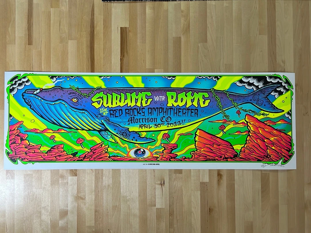 Sublime - 2022 Munk One Poster Red Rocks Morrison, CO AP 4 Sublime - 2022 Munk One Poster Red Rocks Morrison, CO AP
