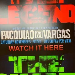 Sold Out Posters Manny Pacquiao Vs. Vargas - Poster Print Boxing