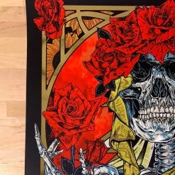 Grateful Dead - 2021 Rhys Cooper Poster Art Print Gold Foil