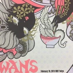 Gig Posters Swans - 2013 Junko Mizuno Poster Tokyo, Japan Unit Tokyo