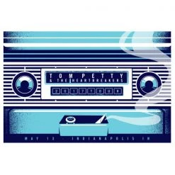 Tom Petty - 2017 Dan Stiles Poster Indianapolis, IN 40th Anniversary Tour Gig Posters