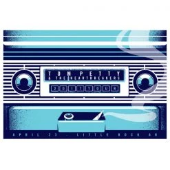 Gig Posters Tom Petty - 2017 Dan Stiles Poster Little Rock, AR 40th Anniversary Tour