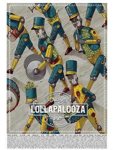 Lollapalooza - 2017 Pixelpancho Poster Chicago Parade Print Chicago, IL 3 Lollapalooza - 2017 Pixelpancho Poster Chicago Parade Print Chicago, IL