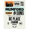 Sold Out Posters Gig Posters Mumford & Sons - 2019 Poster Vancouver, BC Place Stadium Delta Tour