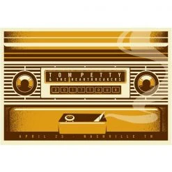 Gig Posters Tom Petty - 2017 Dan Stiles Poster Nashville, TN 40th Anniversary Tour 4/25