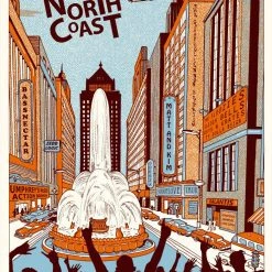 North Coast - 2016 Fugscreens Studios Poster Chicago The Revivalists Chicago, IL