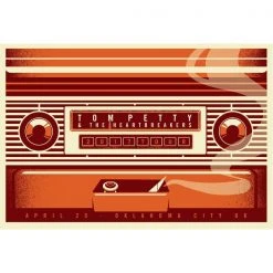 Tom Petty - 2017 Dan Stiles Poster Oklahoma City, OK 40th Anniversary Tour 4/20 Gig Posters