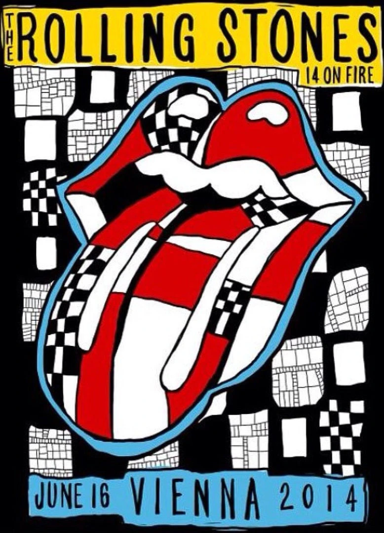 Sold Out Posters Rolling Stones - 2014 Official Poster Vienna, Austria Gig Posters 3 Sold Out Posters Rolling Stones - 2014 Official Poster Vienna, Austria Gig Posters