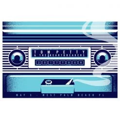 Sold Out Posters Tom Petty - 2017 Dan Stiles Poster West Palm Beach, FL 40th Anniversary Tour